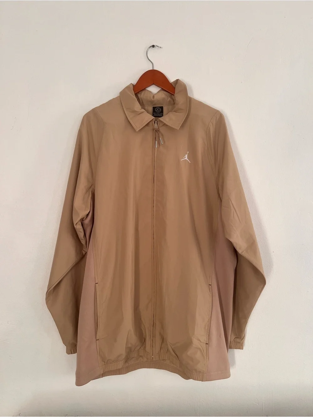 Vintage Nike Air Jordan Tan Windbreaker Jacket 2005 20th Anniversary Large Men